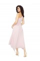 Site de Alto Baixo Sem Mangas Chiffon Preto Linha A Vestidos de Madrinha / Vestidos de Cocktail / Vestidos de Homecoming