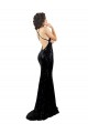 Site de Comprimento Chão Sem Mangas Lantejoulas Preto Sereia Vestidos de Madrinha / Vestidos de Noite / Vestidos de Festa