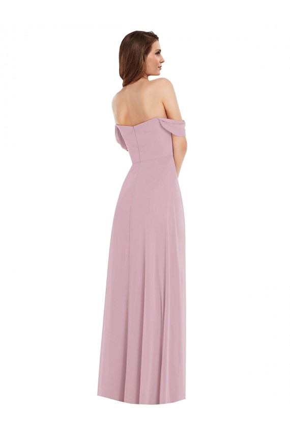 Site de Comprimento Chão Sem Mangas Chiffon Prímula Linha A Sem Mangas Amor Vestidos de Madrinha