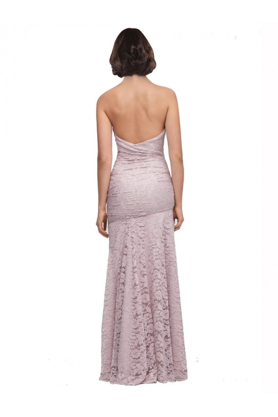 Site de Comprimento Chão Sem Mangas Renda Sereia Vestido de Madrinha / Vestido de Festa