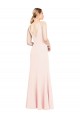 Site de Comprimento Chão Sem Mangas Crepe Esticado Rosa Linha A Vestidos de Madrinha / Vestidos de Noite / Vestidos de Festa