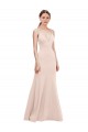 Site de Comprimento Chão Sem Mangas Crepe Esticado Rosa Linha A Sem Mangas Decote V Vestidos de Madrinha / Vestidos de Noite / Vestidos de Festa