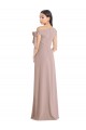 Site de Comprimento Chão Sem Mangas Crepe Esticado Rosa Empoeirado Linha A Vestidos de Madrinha / Vestidos de Noite / Vestidos de Festa