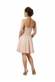 Site de Comprimento Joelho Sem Mangas Chiffon & Renda Rosa Linha A Vestidos de Madrinha / Vestidos de Cocktail