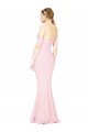 Site de Comprimento Chão Sem Mangas Crepe Esticado Rosa Linha A Sem Mangas Sem alças Vestidos de Madrinha / Vestidos de Noite / Vestidos de Festa