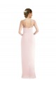 Site de Comprimento Chão Sem Mangas Crepe Esticado Rosa Trombeta Vestidos de Madrinha / Vestidos de Festa