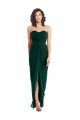 Site de Comprimento Chão Sem Mangas Chiffon Sempre Verde Linha A Sem Mangas Amor Vestidos de Madrinha