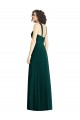 Site de Comprimento Chão Sem Mangas Chiffon Sempre Verde Linha A Sem Mangas Cabeçada Vestidos de Madrinha