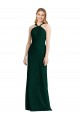 Site de Comprimento Chão Sem Mangas Chiffon Sempre Verde Trombeta Vestidos de Madrinha