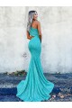 Site de Comboio Varredela Sem Mangas Lantejoulas Veludo Sereia Vestidos de Festa