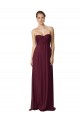 Site de Comprimento Chão Sem Mangas Chiffon Uva Linha A Vestidos de Madrinha / Vestidos Formais
