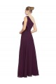 Site de Comprimento Chão Sem Mangas Chiffon Uva Linha A Vestidos Formais / Vestidos de Madrinha