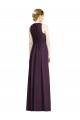 Site de Comprimento Chão Sem Mangas Chiffon Uva Linha A Vestido de Noite / Vestidos de Madrinha