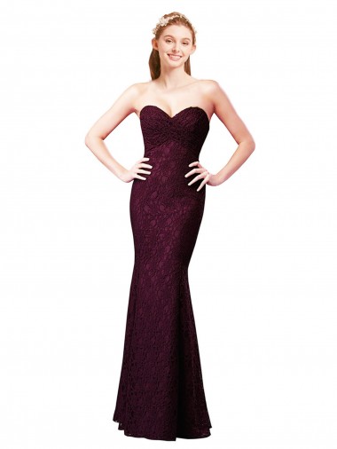Site de Comprimento Chão Sem Mangas Renda Uva Linha A Vestidos de Madrinha