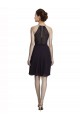 Site de Comprimento Joelho Sem Mangas Chiffon Uva Linha A Vestidos de Madrinha / Vestidos de Cocktail / Vestidos de Homecoming