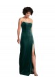 Site de Comprimento Chão Sem Mangas Veludo Elástico Verde Escuro Bainha Vestidos de Madrinha / Vestidos de Noite / Vestidos de Festa