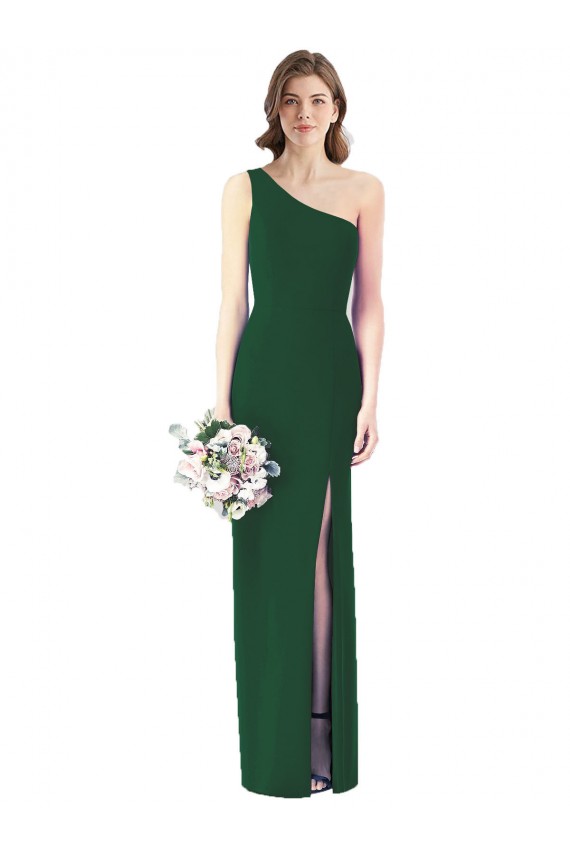 Site de Comprimento Chão Sem Mangas Chiffon Verde Escuro Trombeta Vestidos de Madrinha