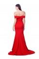 Site de Comprimento Chão Sem Mangas Crepe Esticado Vermelho Sereia Sem Mangas Amor Vestidos de Madrinha / Vestidos de Noite / Vestidos de Festa