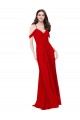 Site de Comprimento Chão Sem Mangas Chiffon Vermelho Escuro Linha A Sem Mangas Vestidos de Madrinha