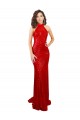 Site de Comprimento Chão Sem Mangas Lantejoulas Vermelho Sereia Vestidos de Madrinha / Vestidos de Noite / Vestidos de Festa