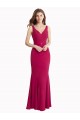 Site de Comprimento Chão Sem Mangas Chiffon Vermelho Sereia Vestidos de Madrinha / Vestidos de Festa